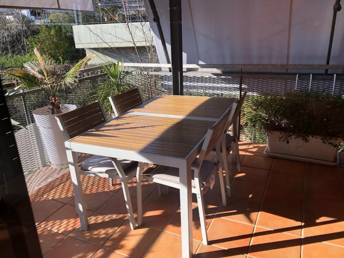 Sunny apartment Sa Boadella big solarium sea view Lloret de Mar Bagian luar foto